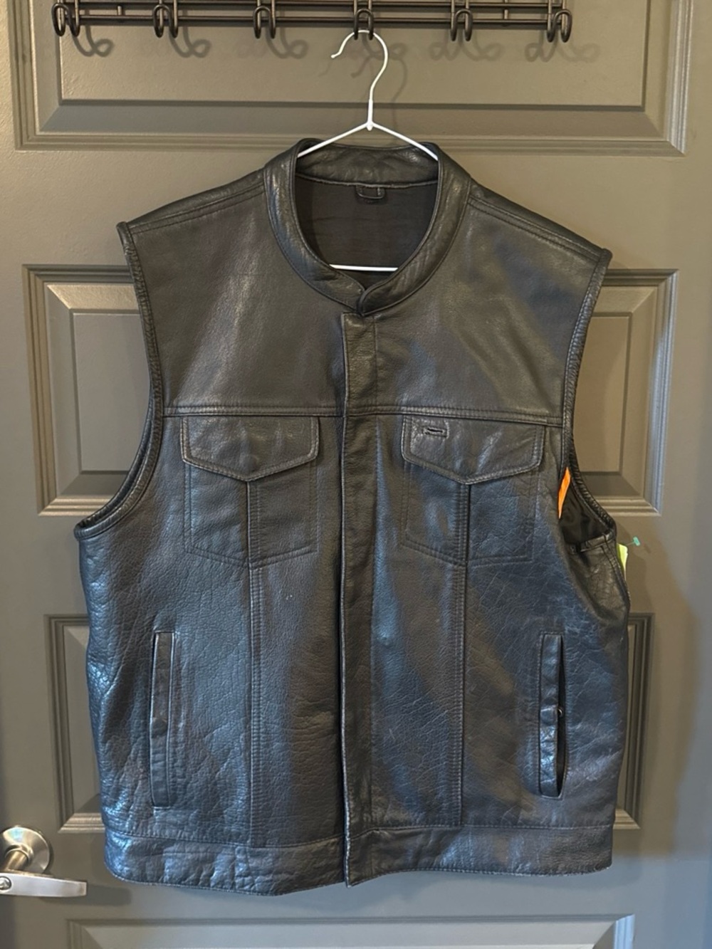 Milwaukee Leather Black Club Style Motorcycle Vest Men's 2XL